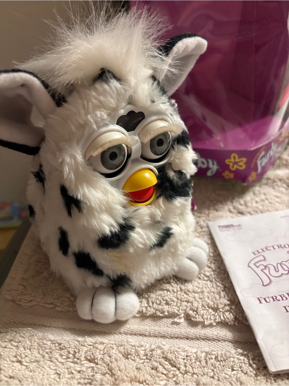 1998  Furby Dalmation White Black Spots 70-800 Tiger Electronics NOT Working